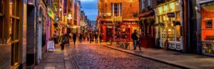 rue typique de Dublin en Irlande